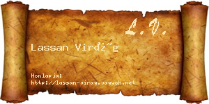 Lassan Virág névjegykártya